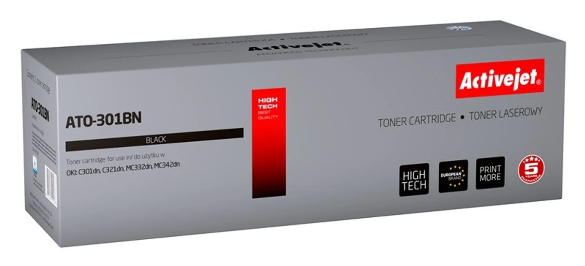 Toner Activejet ATO-301BN - Zamiennik do drukarek OKI (kompatybilny z OKI 44973536)