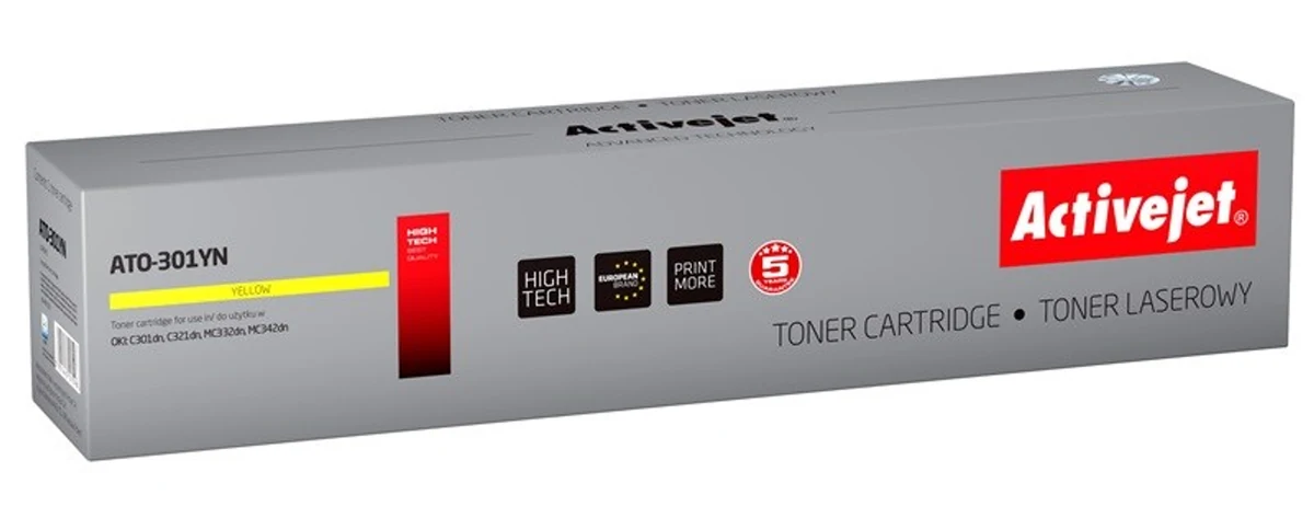 Toner Activejet ATO-301YN - Zamiennik do drukarek OKI 44973533