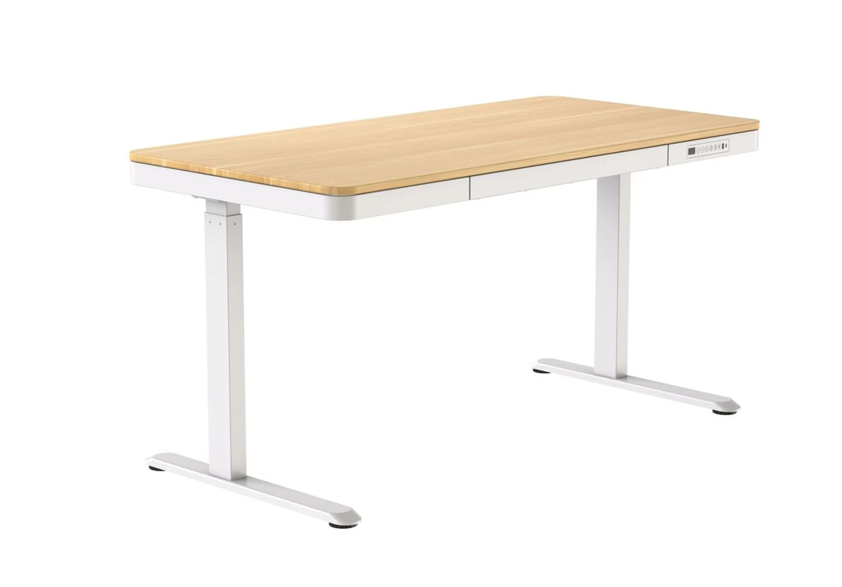 Activejet Biurko ET119W-C biały/dęb, 140x70cm
