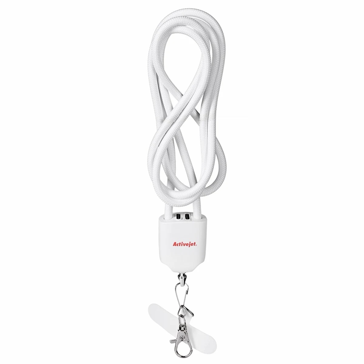 Activejet smycz 3w1 biała z USB-C, Lightning, USB-A