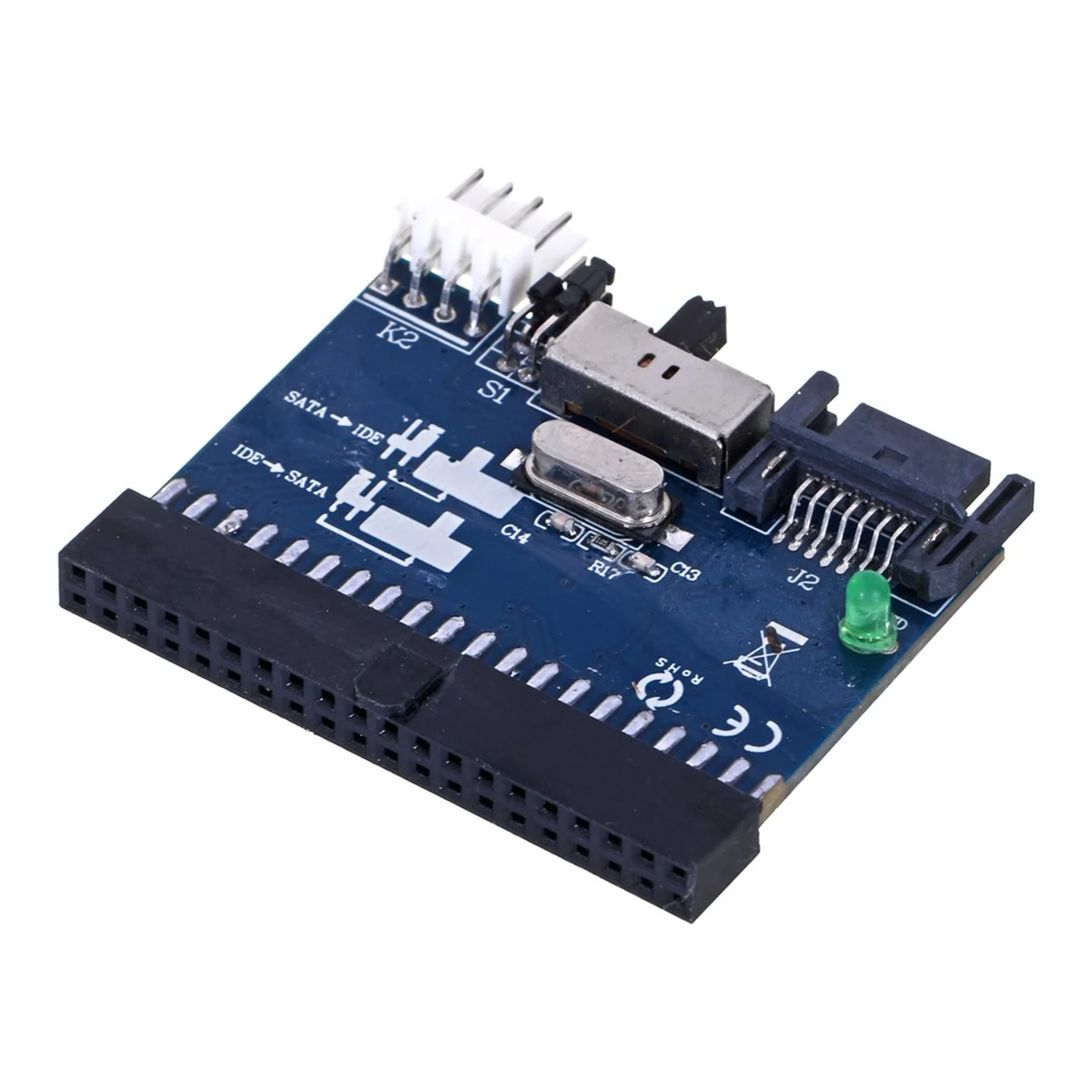 Adapter Gembird SATA-IDE (SATA męski - IDE żeński, 0,30 m, czarny)