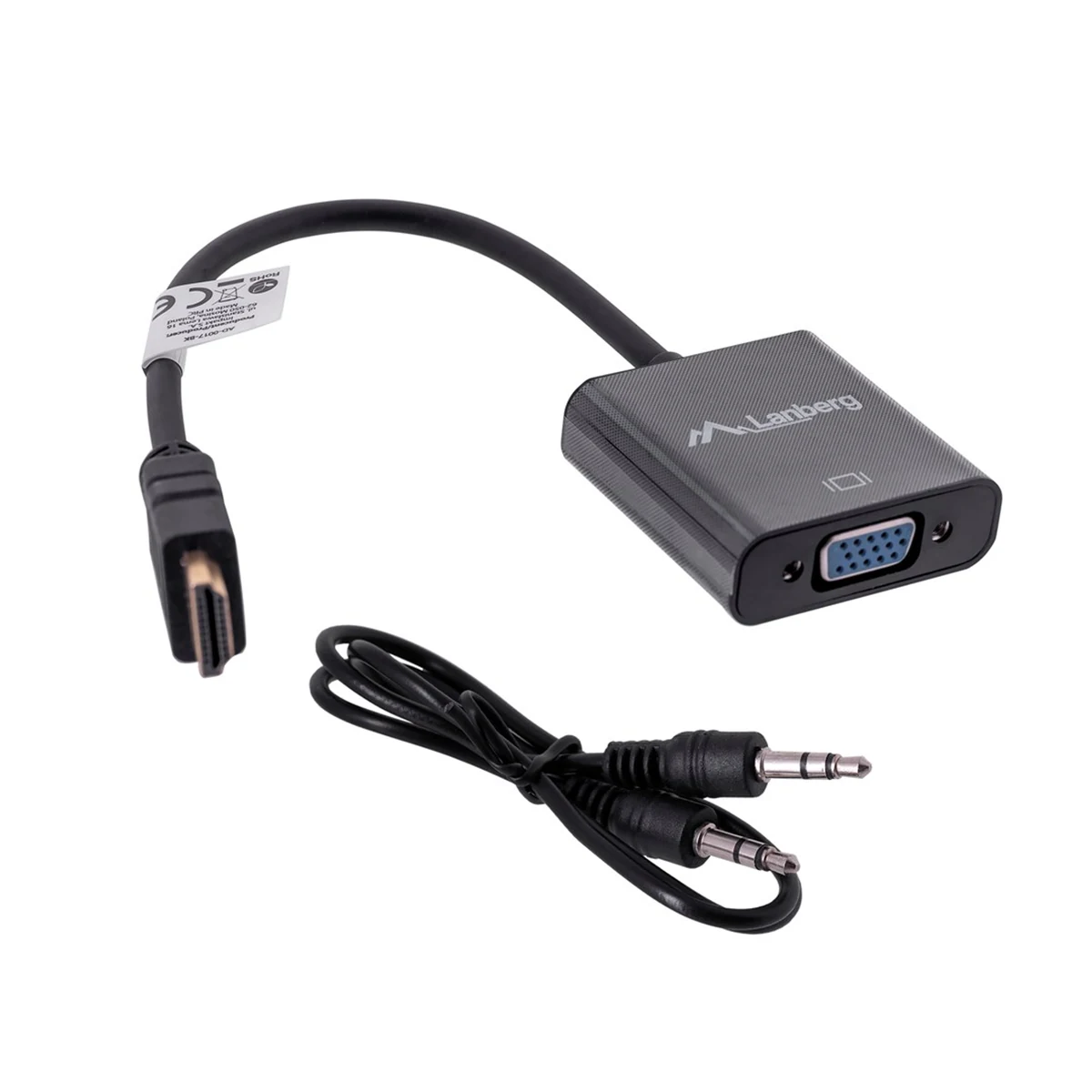 Adapter Lanberg AD-0017-BK HDMI do VGA
