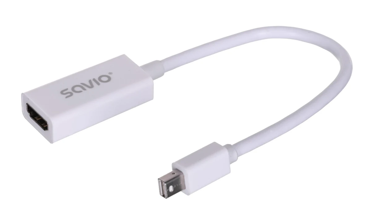 Adapter SAVIO cl-57 Mini DisplayPort do HDMI 0,10m Biały
