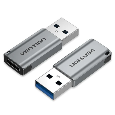 Adapter USB 3.0 Vention USB-A do USB-C szary