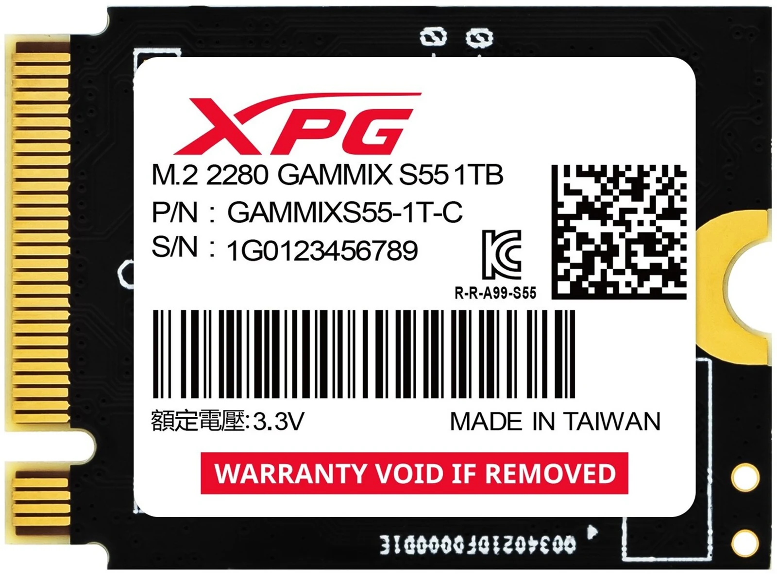 Dysk SSD ADATA GAMMIX S55 1TB Gen4x4 2230 — zdjęcie 1 z 3