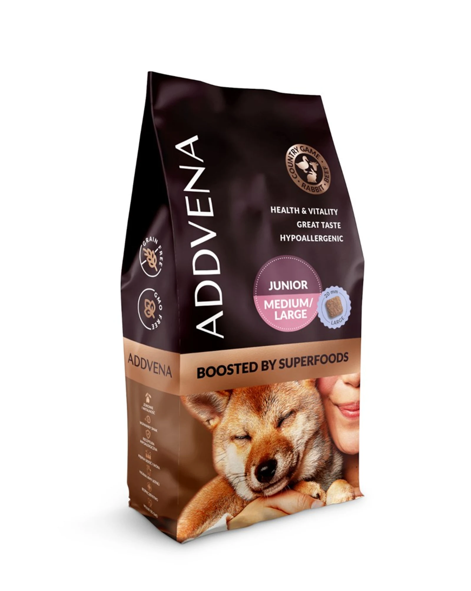 ADDVENA BOOSTED BY SUPERFOODS 10kg dla Szczenięt — zdjęcie 1 z 5
