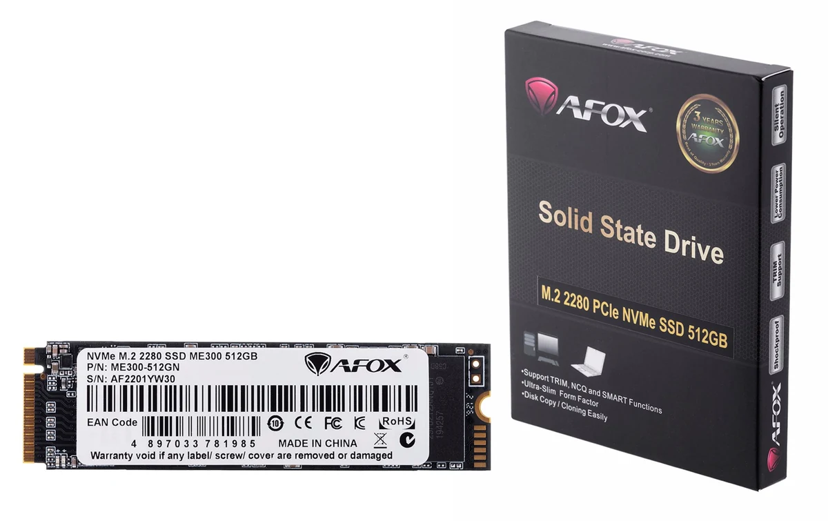 Dysk SSD AFOX ME300 M.2 PCI-Express 512GB TLC NVMe
