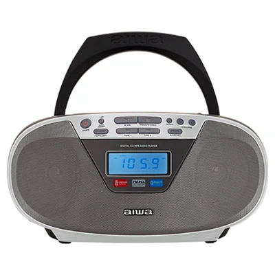 Boombox AIWA BBTU-400SL, srebrny, CD/FM RDS, USB, Bluetooth