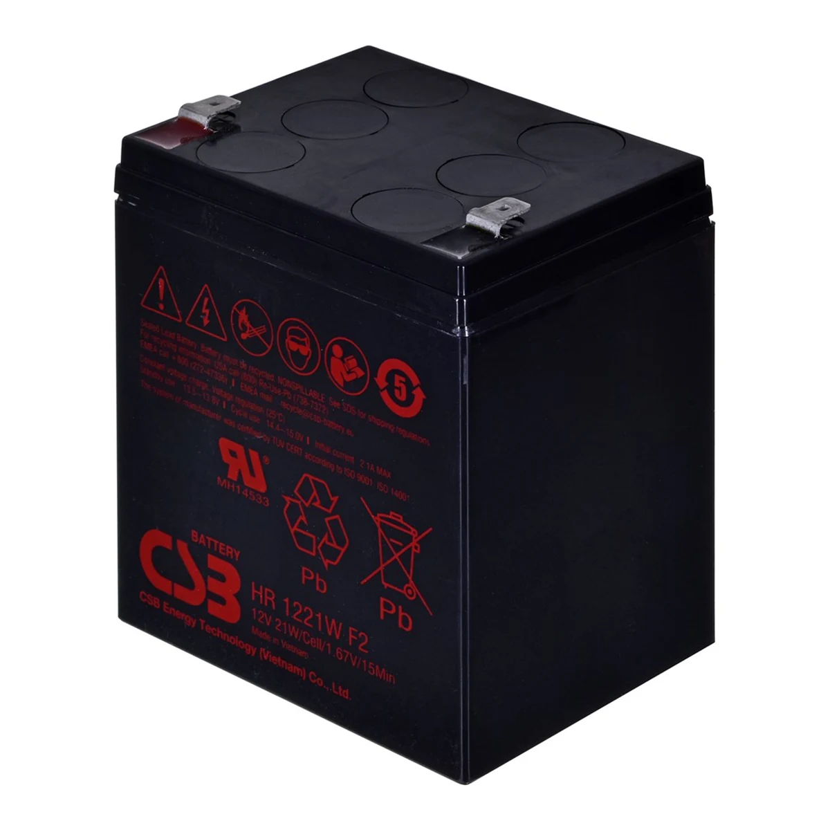 Akumulator CSB HR1221WF2 12V 5,3Ah Czarny