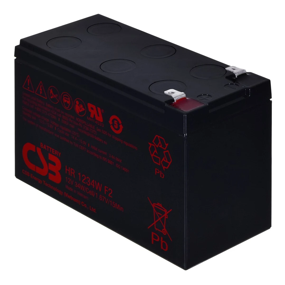 Akumulator HR1234WF2 CSB 9Ah 12V Ołowiowa