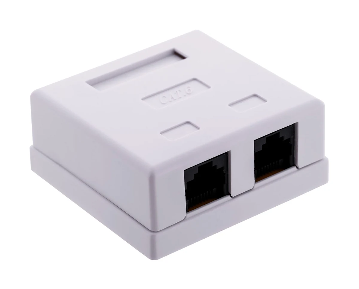 Gniazdo natynkowe UTP kat. 6 2xRJ45 - ALANTEC