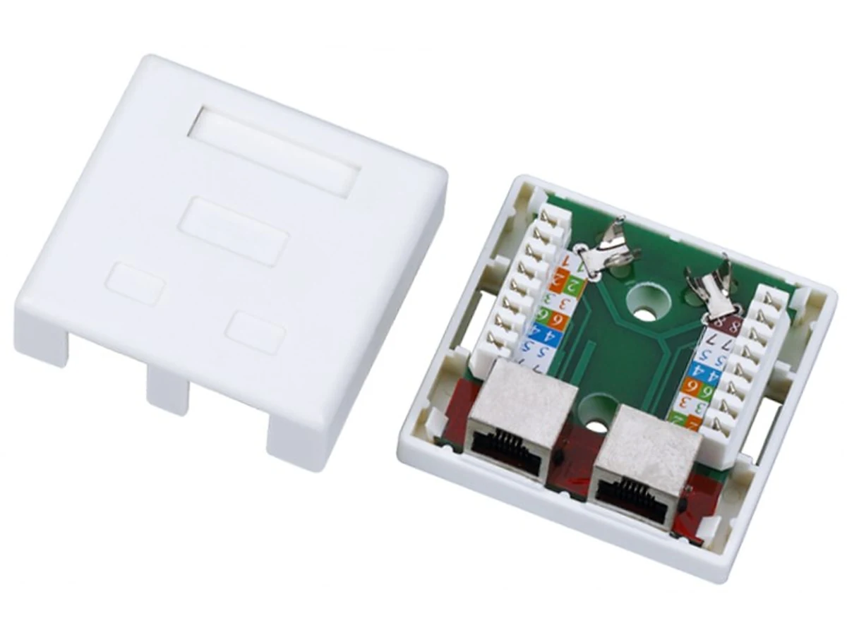ALANTEC Gniazdo natytkowe STP kat.5e 2xRJ45 GN004