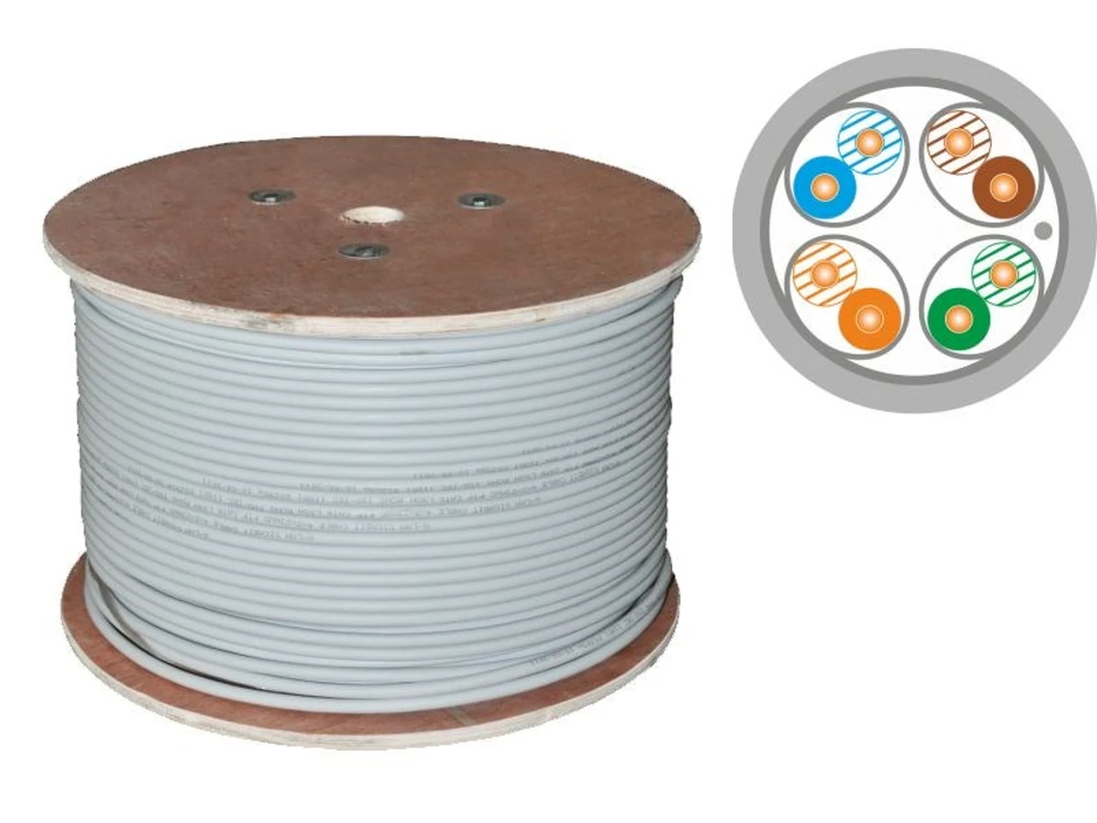 Kabel sieciowy F/FTP kat.6A Alantec, LSOH, 10Gb/s, 700 MHz, 500m (KIFF6ALSOH500D)