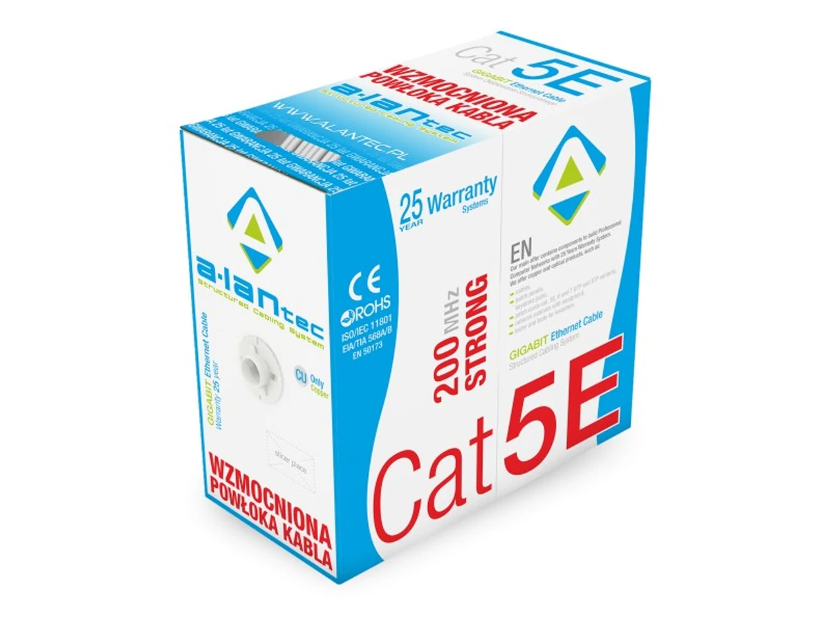 ALANTEC Kabel sieciowy WZMOCNIONY U/UTP kat.5e 305m