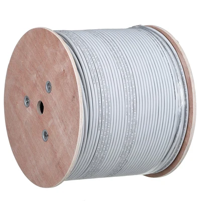 Kabel sieciowy Alantec U/UTP kat. 6A, 500 m, 10 Gb/s, szary