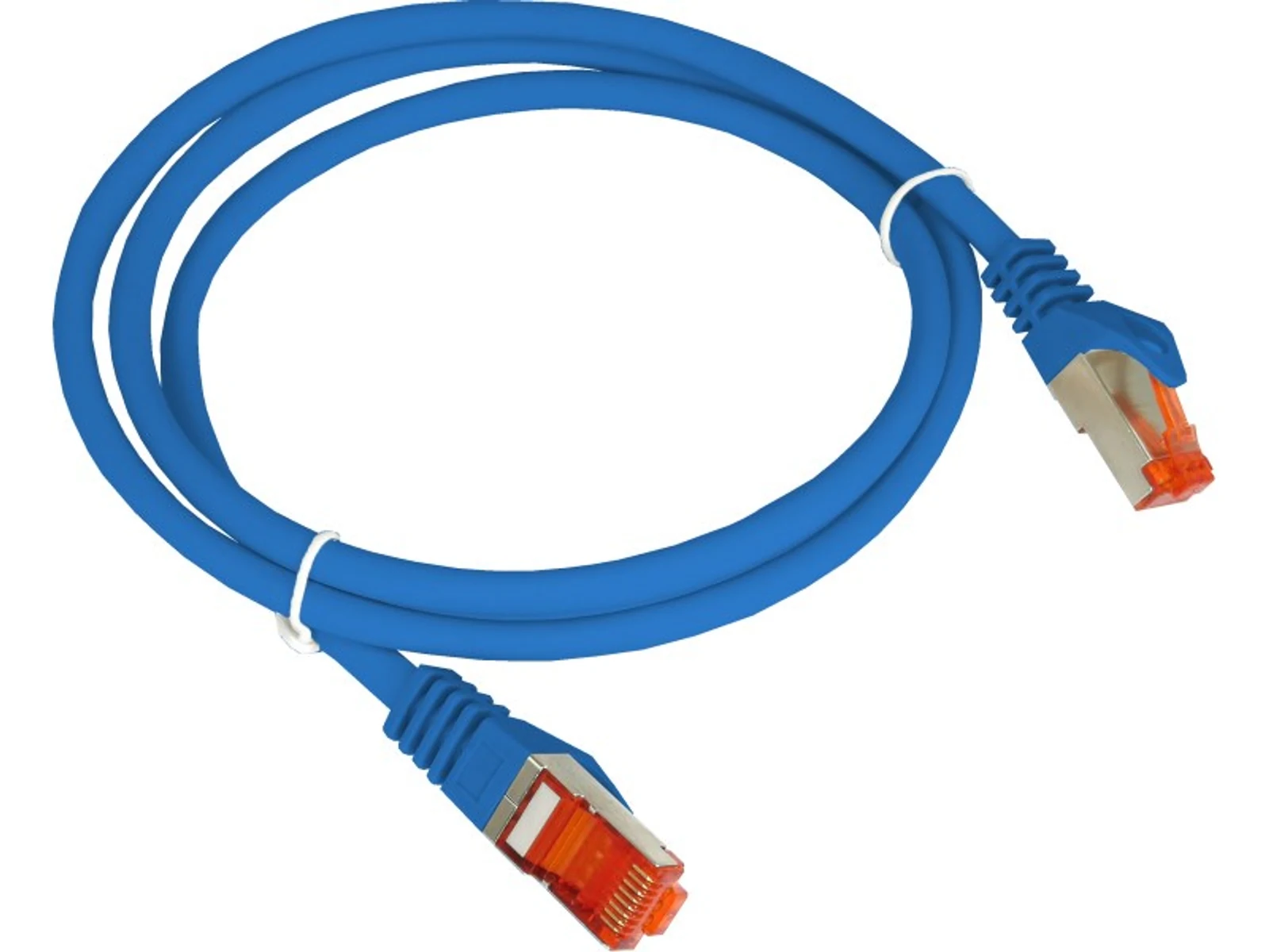 Przewód patchowy F/UTP kat. 6, PVC, 0.5 m, niebieski — zdjęcie 1 z 4