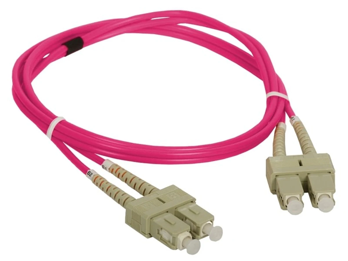 ALANTEC Patch cord MM OM4 SC-SC 1m Różowy