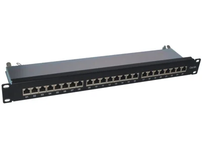 Panel krosowniczy Alantec 1U, kategoria 6A, 24 porty RJ45, STP