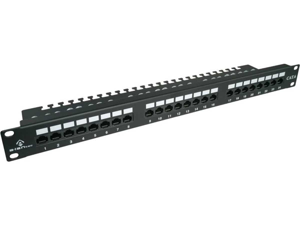ALANTEC Patch panel UTP kat.6, 24 porty LSA 1U