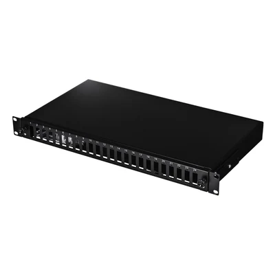 Panel krosowniczy światłowodowy Alantec FOP-1U-24SCD-S 19" 1U, 24xSC duplex / 24xLC quad, wysuwany z akcesoriami montażowymi