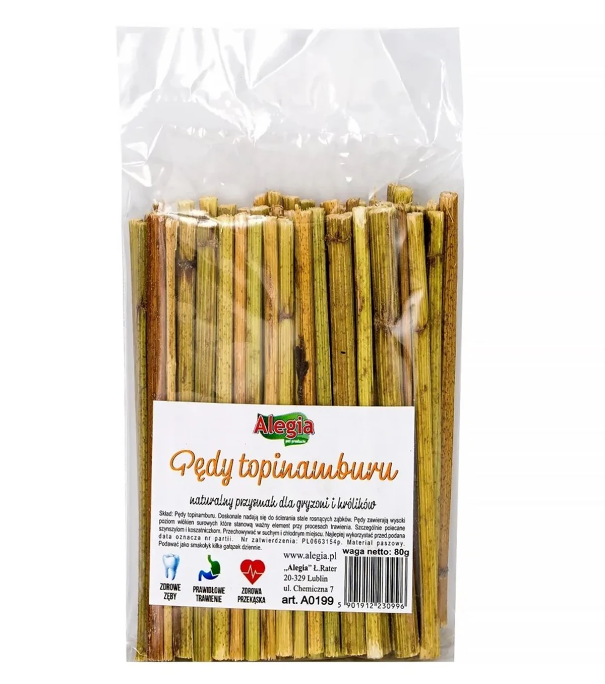 ALEGIA Pędy Topinamburu 80g dla Gryzoni