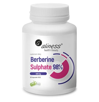 Berberyna HCL 98% 400mg x 60 kapsułek wegańskich - Aliness