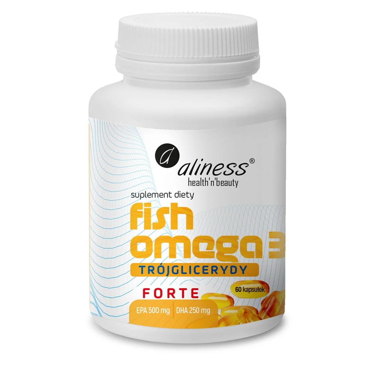 Aliness Fish Omega 3 FORTE Trójglicerydy 500/250mg x 60 kaps.