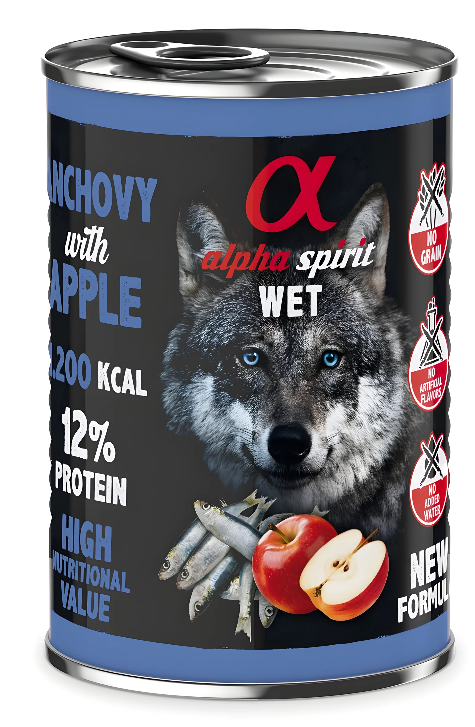 Mokra karma dla psa Alpha Spirit Anchois & Jabłko 400 g