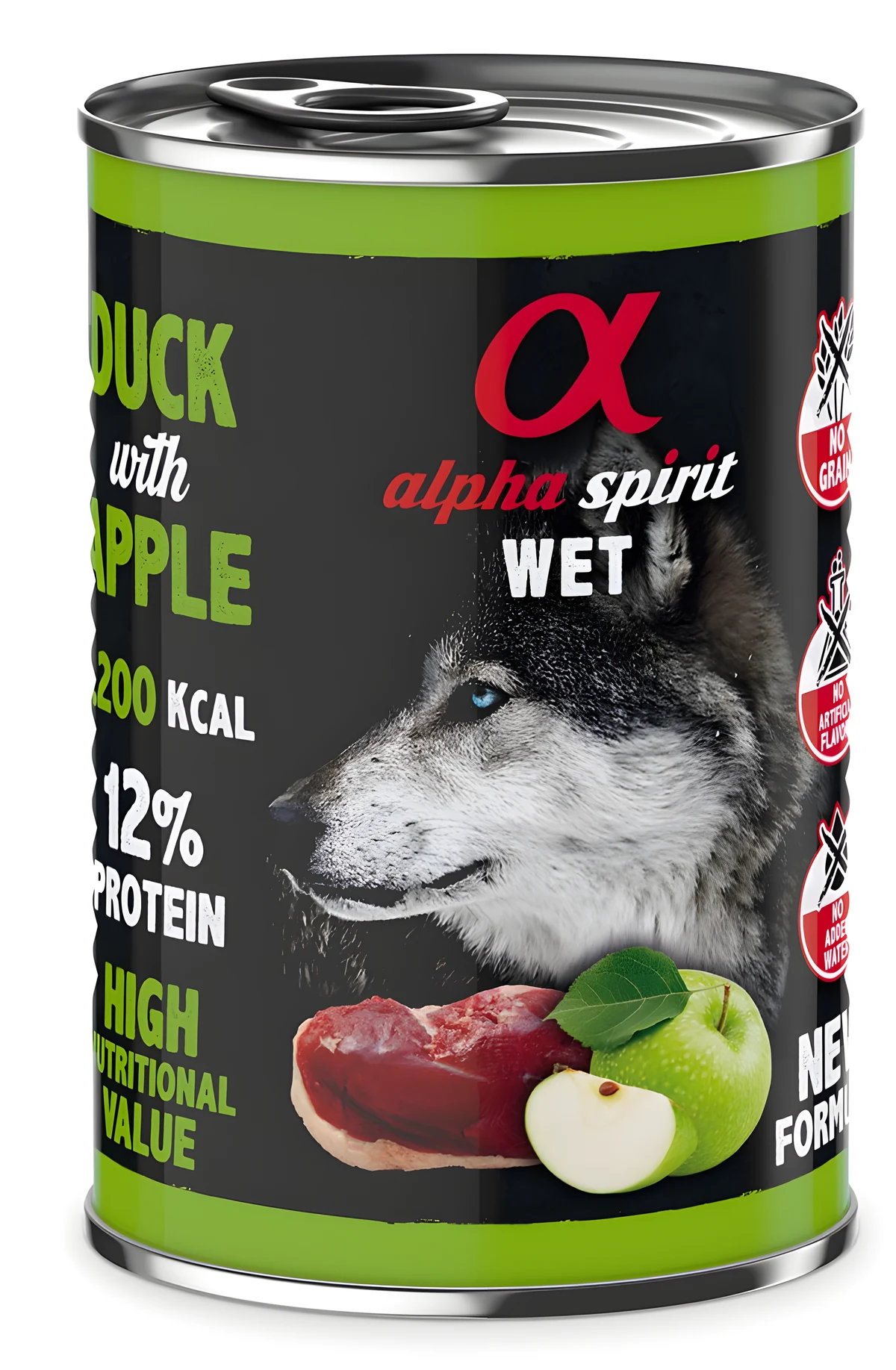 Alpha Spirit kaczka/jabłko mokra karma pies 400 g