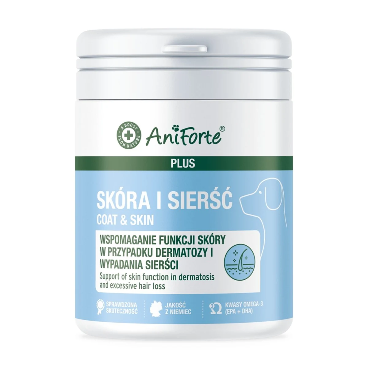AniForte SKÓRA I SIERŚĆ - 90szt Tabletki dla Psów