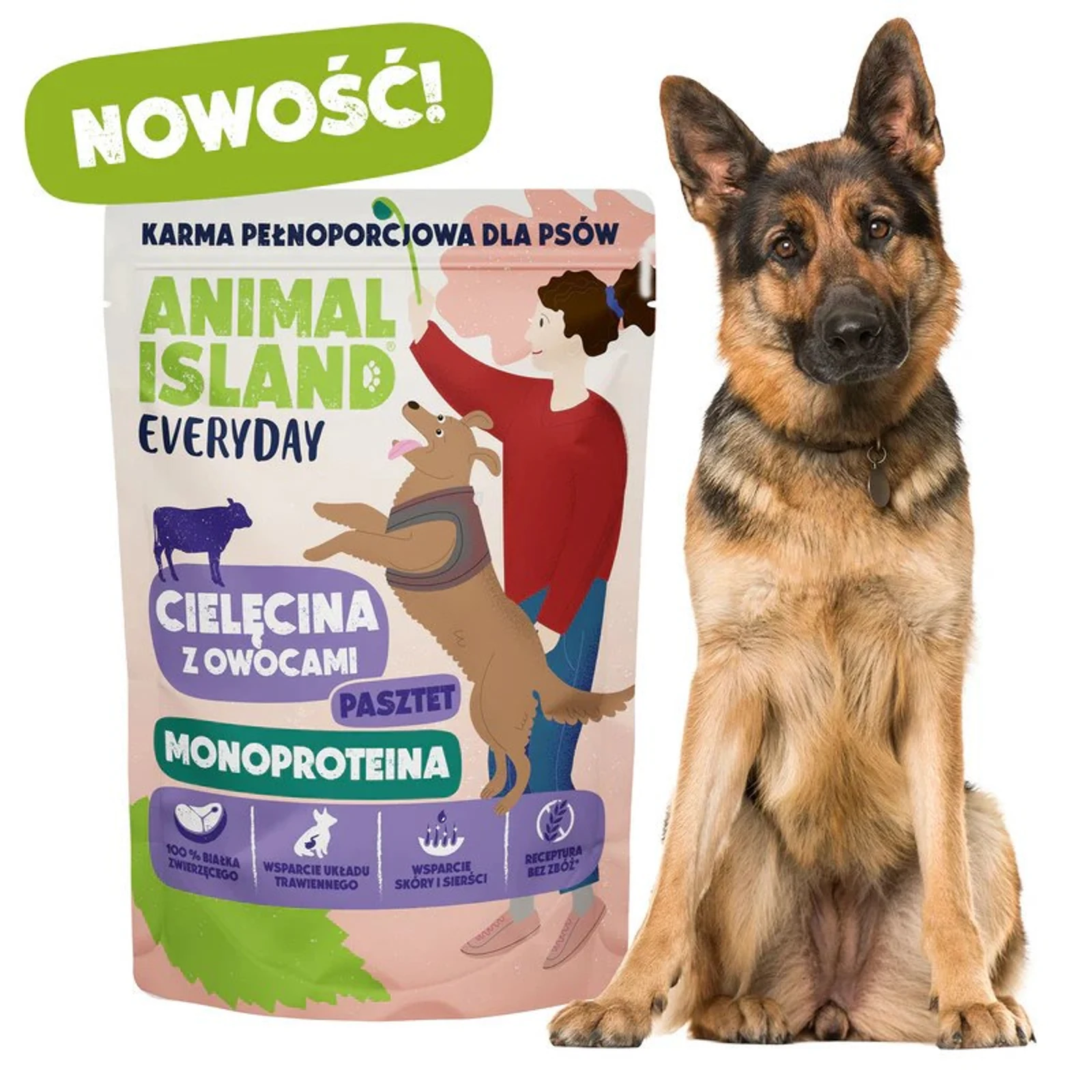 ANIMAL ISLAND Cielęcina 300g dla Piesów — zdjęcie 1 z 3