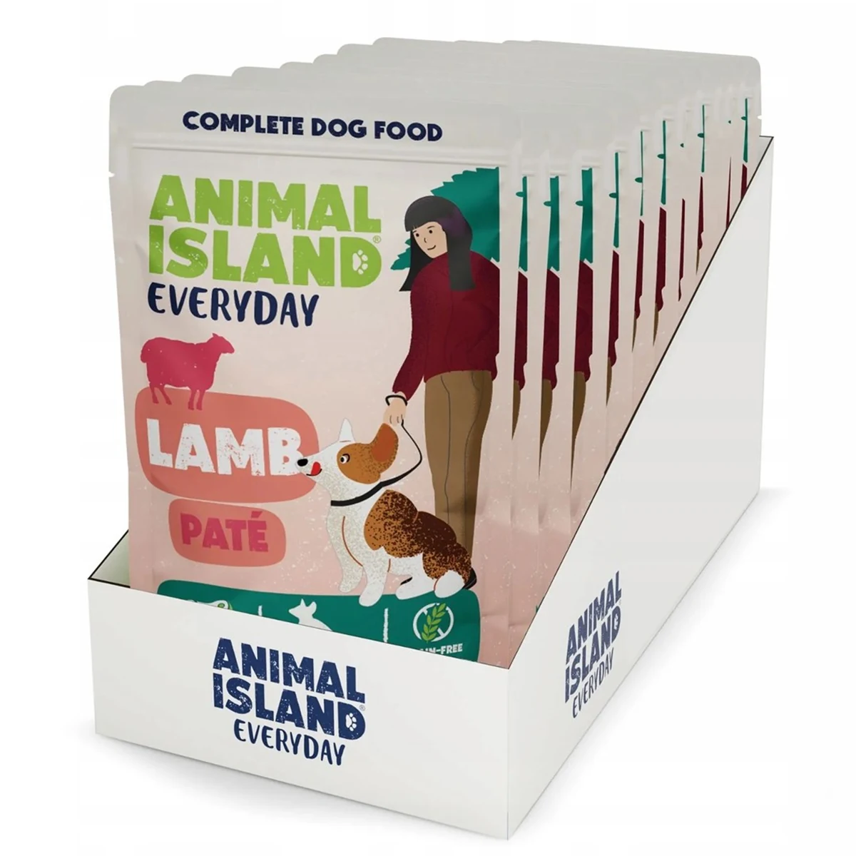 ANIMAL ISLAND Everyday jagnięcina, pasztet, 10szt x 150g