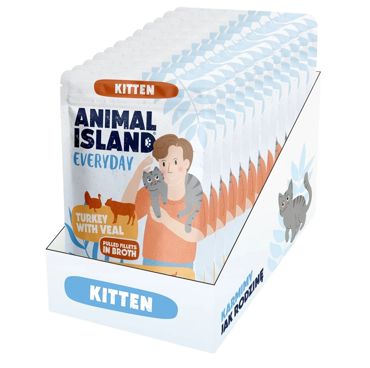 ANIMAL ISLAND Kitten indyk z cielęciną 12x85g