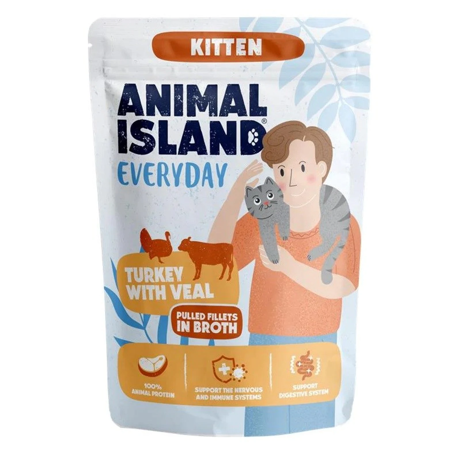 ANIMAL ISLAND Kitten indyk z cielęciną 85g — zdjęcie 1 z 2