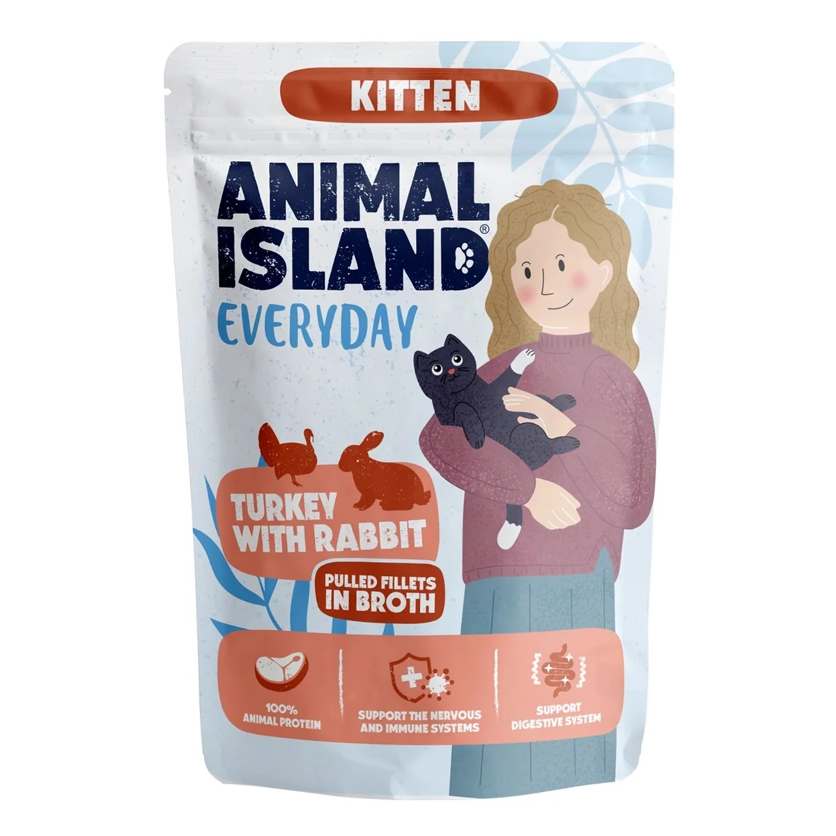 ANIMAL ISLAND Kitten indyk z królikiem 85g