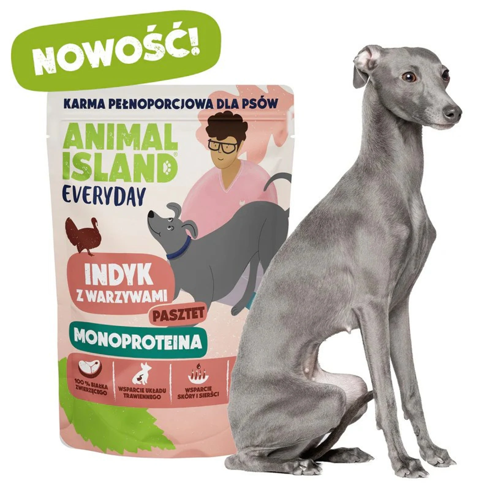 ANIMAL ISLAND Monoproteinowa indyk dla psa 300g — zdjęcie 1 z 3
