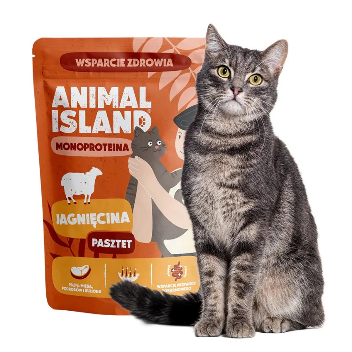 ANIMAL ISLAND Monoproteinowa jagnięcina dla kota 100g