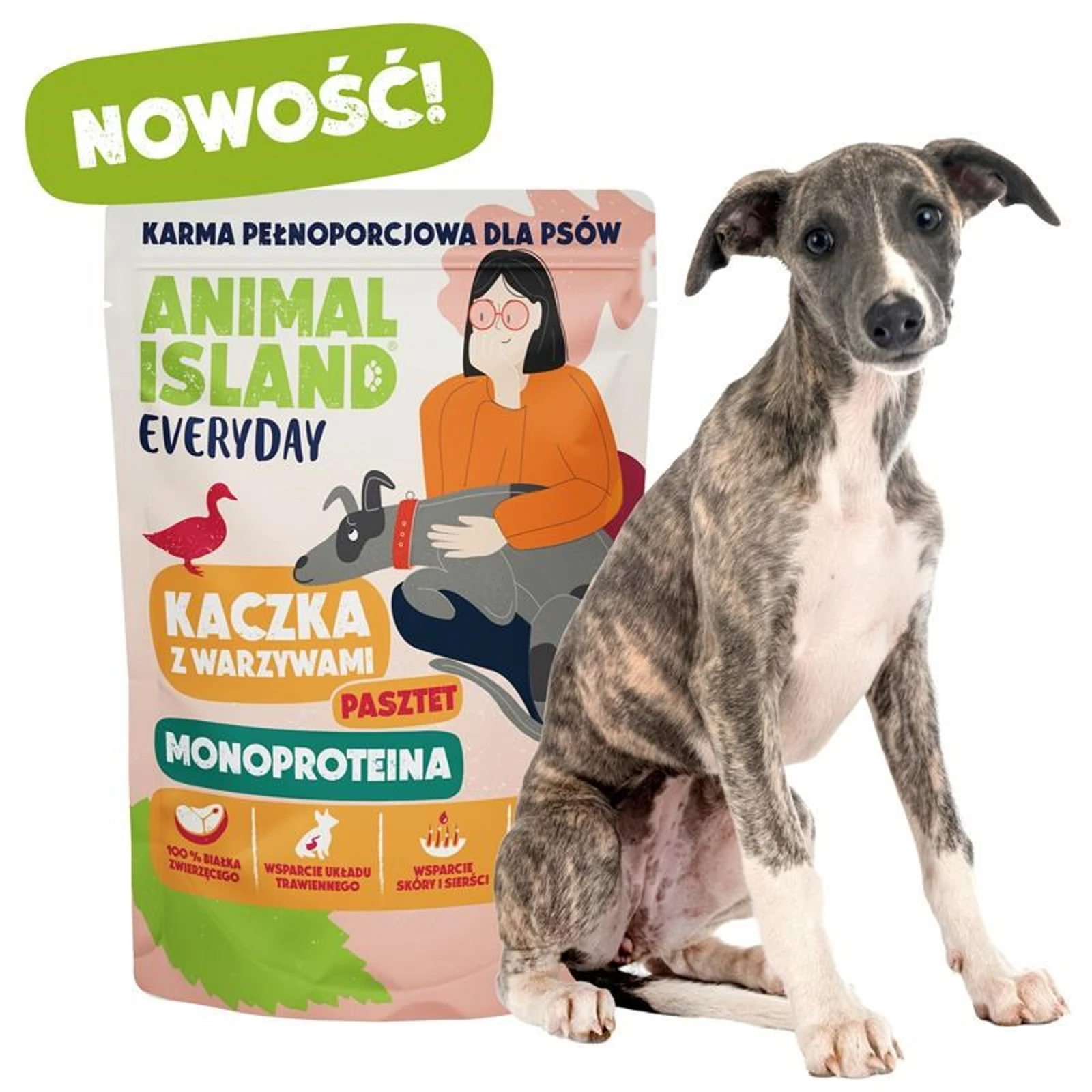 ANIMAL ISLAND Monoproteinowa kaczka 300g — zdjęcie 1 z 3