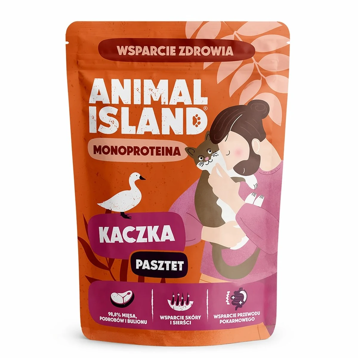 ANIMAL ISLAND Monoproteinowa kaczka dla kota 100g