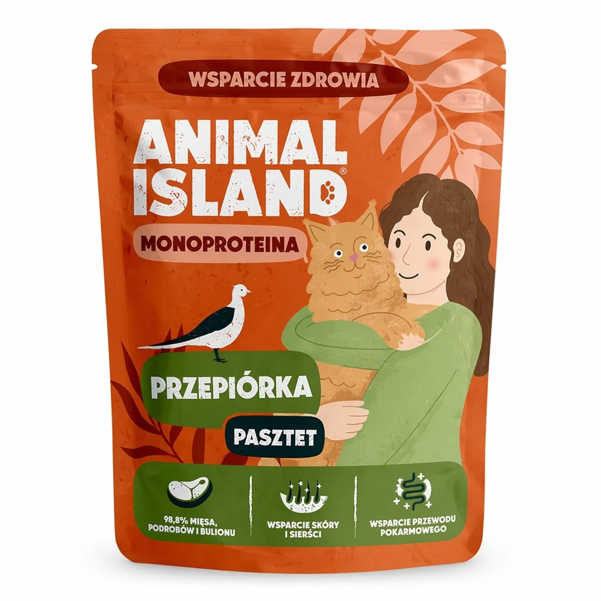 ANIMAL ISLAND Monoproteinowa przepiórka dla kota 100g