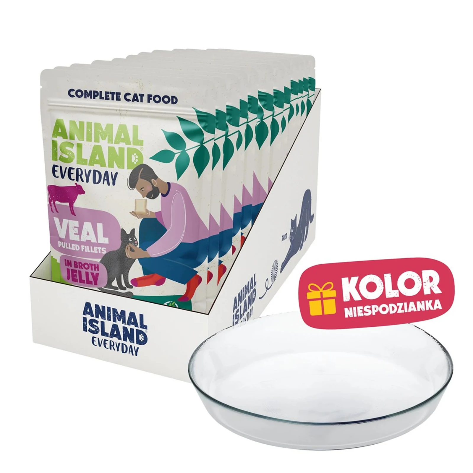 ANIMAL ISLAND NEW JELLY EVERYDAY 12X85g+talerzyk — zdjęcie 1 z 2