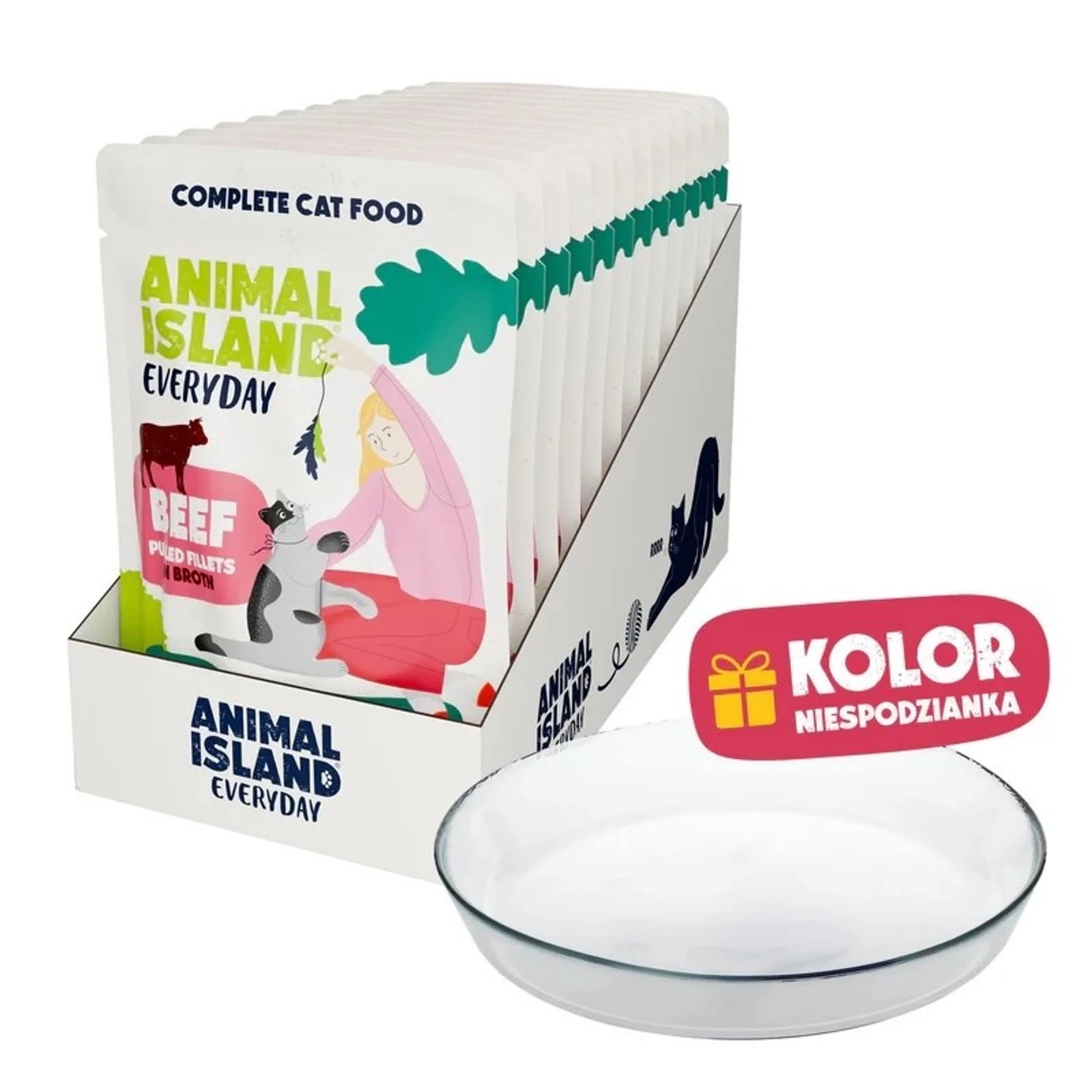 ANIMAL ISLAND Wołowina w filecie 12x85g+talerzyk
