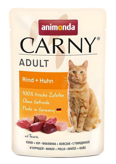 Mokra karma dla dorosłych kotów Animonda Carny Adult, wołowina z kurczakiem, 85g