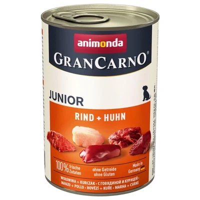 Karma mokra dla szczeniąt Animonda GranCarno Junior, wołowina i kurczak, 400g