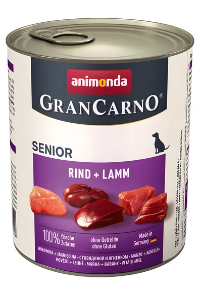 Mokra karma dla psów seniorów Animonda GranCarno 800g wołowina i jagnięcina