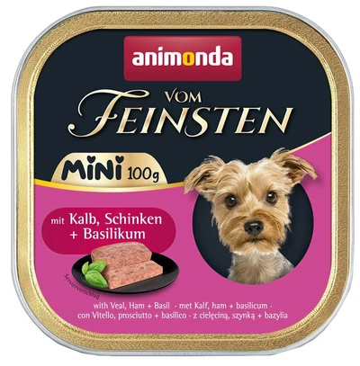 Karma mokra dla kota Animonda Vom Feinsten MINI cielęcina, kurczak, bazylia 100g