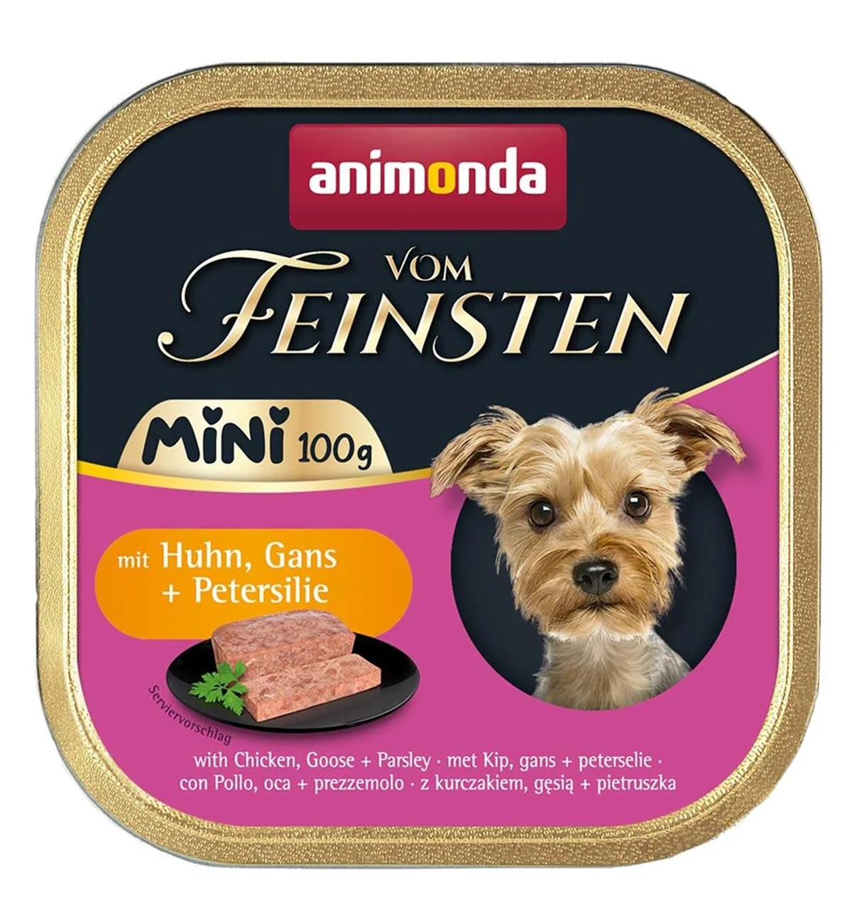 Animonda VomFeinsten MINI kurczak, gęś, pietruszka 100g