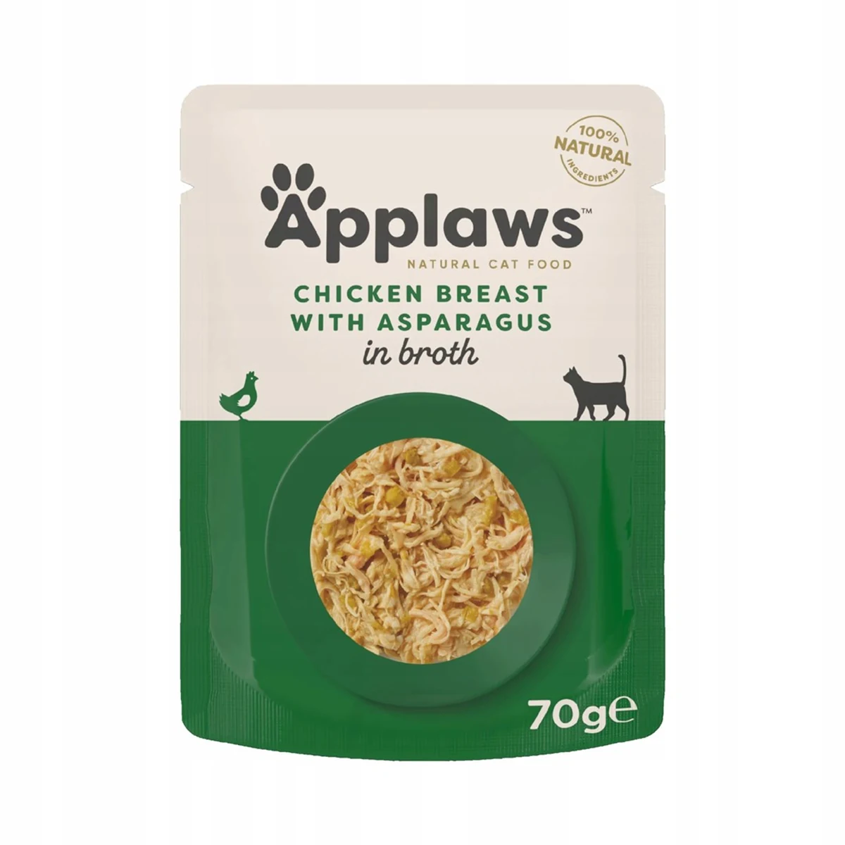 APPLAWS CAT Kurczak i szparagi w rosole 70g