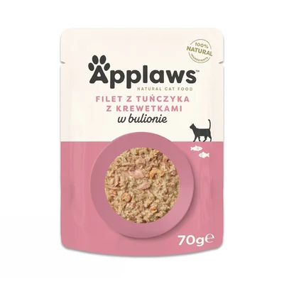 Applaws Karma Mokra dla Kota - Filet z Tuńczyka z Krewetkami Pacyficznymi 70g