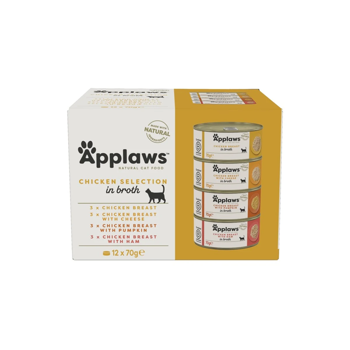Applaws Karma Mokra dla Kota Multipak 12x70g z Kurczakiem